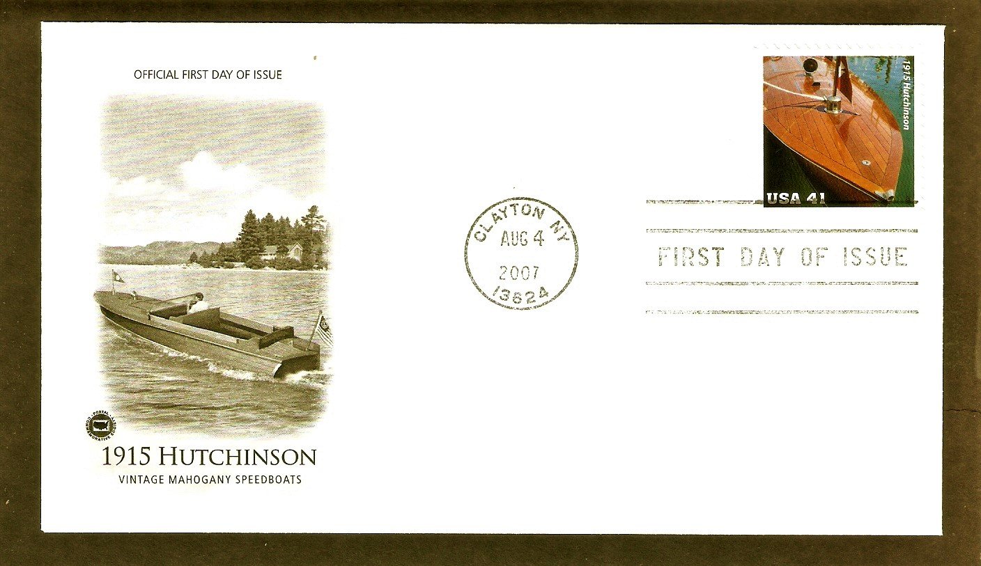Vintage Mahogany Speedboats: 1915 Hutchinson, PCS, First Issue USA
