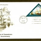 400th Anniversary of the Settlement of Jamestown, Triangle Stamp, PCS, First Issue USA 400th Anniversary of the Settlement of Jamestown, Triangle Stamp, PCS, First Issue USA