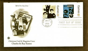 Modern Design Artists, Charles and Ray Eames, Christmas Card and Magazine Cover, PCS, First Issue