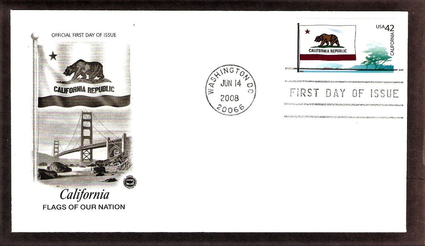 Flags of Our Nation, California, Golden Gate Bridge, PCS, First Issue USA