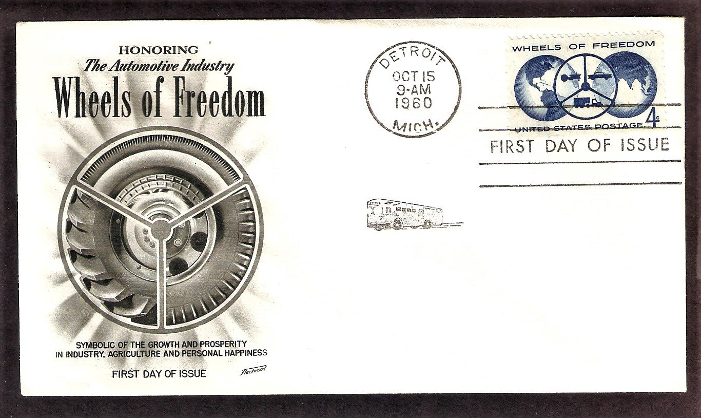Honoring the Automotive Industry, Wheels of Freedom, 1960, FW, First Issue USA