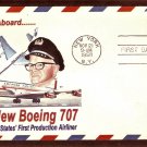 Jet Silhouette U.S Postage Embossed Envelope, The New Boeing 707, American Airlines, 1958