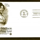 Honoring Dolly Madison, First Lady to 4th U.S. President James Madison, PCS, First Issue USA Honoring Dolly Madison, First Lady to 4th U.S. President James Madison, PCS, First Issue USA