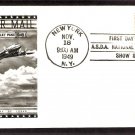 Air Mail Postage Stamp, DC-4 Skymaster Aircraft, FW, 1949 First Issue USA
