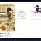 Duck Decoys Folk Art Carvings, Mallard Decoy, FW First Issue USA FDC