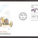 Marmon Wasp, First Indy 500 Winner, Indianapolis Racing Car, FW, First Issue, Glen FDC USA