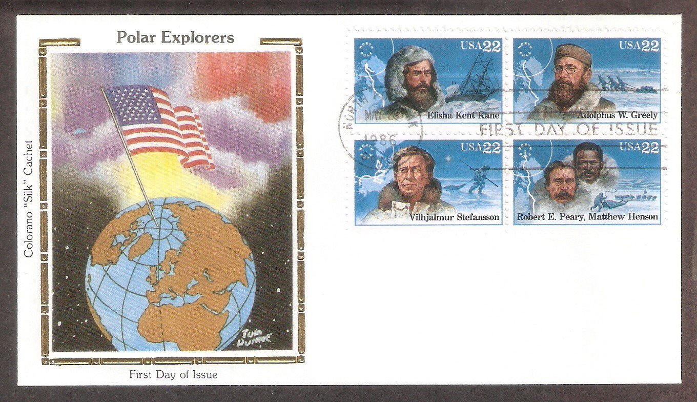 Polar Explorers, Kane, Greely, Stefansson, Peary, Henson, CS, First Issue USA