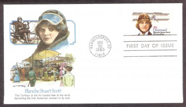 Pilot Blanche Stuart Scott, Aircraft, Aviation, Airmail, FW, First Issue USA