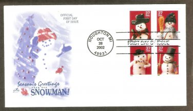 2002 U.S. Christmas Stamps, Snowmen, First Issue USA