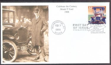 Model T Ford, Celebrate the Century 1900s, Mystic, First Day of Issue USA!