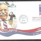 President Theodore Roosevelt, Celebrate the Century 1900s, FW, First Day of Issue !