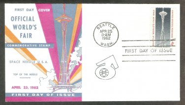 Seattle World's Fair, 1962, Space Needle, Washington, First Issue First Cachet USA FDC