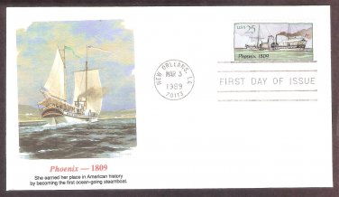 American Steamboat, Phoenix, 1809, FW First Issue USA