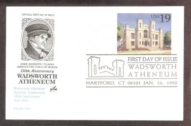 150th Anniversary Wadsworth Atheneum, Hartford, CT, AC Postal Card, First Issue USA