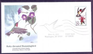 Ruby-throated Hummingbird 1992 First Issue USA!