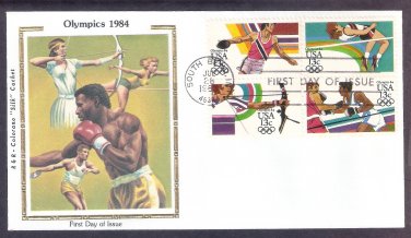 Olympics 1984, Discus, Women's High Jump, Women's Archery, Boxing, CS, First Issue USA