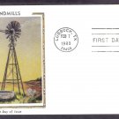 Texas Windmill 1890, Colorano Silk, First Issue USA