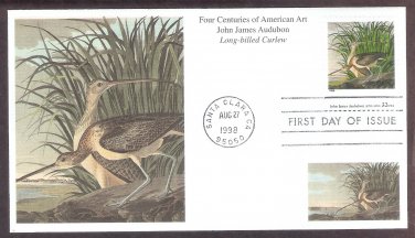 Bird Artist John James Audubon, Long-billed Curlew, Mystic, First Issue USA