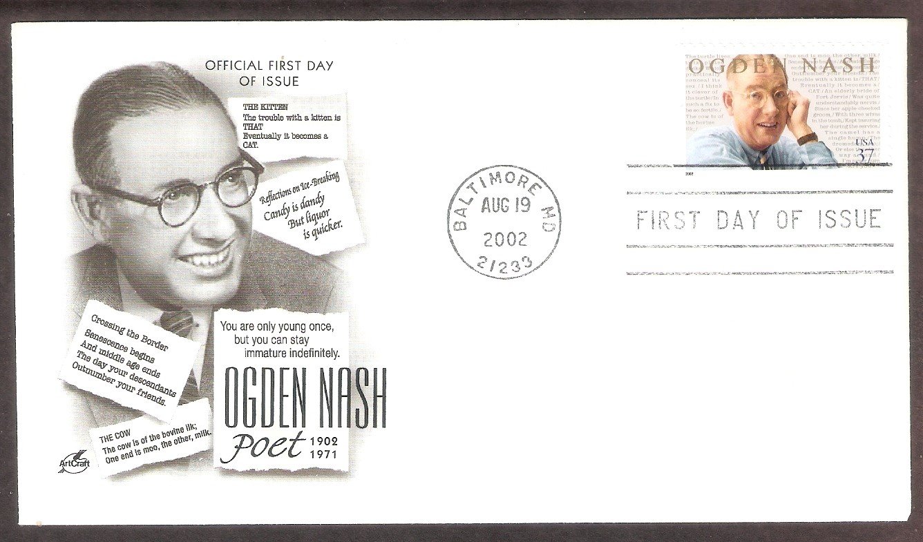 Honoring Poet Ogden Nash, AC, First Issue USA