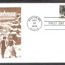 1976 USPS Christmas Stamp, Currier and Ives, Winter Pastime, Marq, First Issue USA