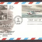 China Clipper, First Transpacific Air Mail Postal Card, AC, First Issue FDC USA