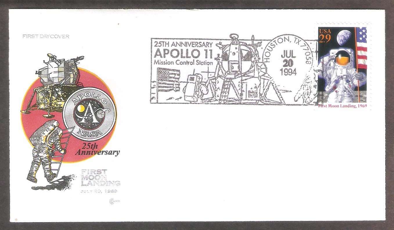 First Moon Landing, NASA Apollo 11, Space Astronauts, Houston, Texas, First Issue USA