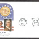 New Jersey Statehood, Constitution Ratification Bicentennial, First Issue USA  First Issue