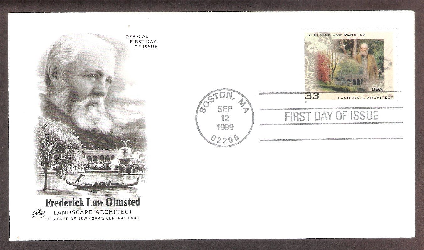 Landscape Architect Frederick Law Olmsted, Father of American Landscape Architecture First Issue USA