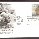 Sir Francis Drake's Ship Golden Hinde, First Issue Postal Card USA