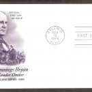 William Jennings Bryan, Political Leader, Orator, AC, First Issue USA