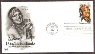 Honoring Douglas Fairbanks, AC, First Issue FDC USA