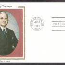 Harry S. Truman, 33rd President of the United States, CS, First Issue FDC