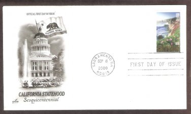 150th Anniversary California Statehood, 2000 AC, First Issue USA