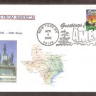 Greetings from America, Texas, BGC, First Issue FDC USA