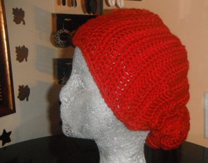 Crocheted head scarf
