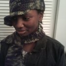 Camo ball cap with scarf
