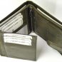BLACK GENUINE LEATHER MULTI WINDOW 4.75" TRI FOLD LOOP 503SCL WALLET *NEW*