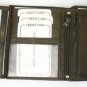 BLACK GENUINE LEATHER MULTI WINDOW 4.75" TRI FOLD LOOP 503SCL WALLET *NEW*