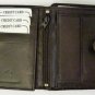 BLACK GENUINE LEATHER MULTI WINDOW 4.75" TRI FOLD LOOP 503SCL WALLET *NEW*