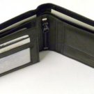 BLACK GENUINE LEATHER MULTI WINDOW 5" BI FOLD 502SC FLIP OUT WALLET *NEW*