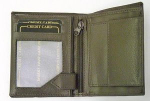 DARK BROWN K.KOLLECTIONS GENUINE LEATHER 4.25" UK03 ITALIAN DESIGN WALLET *NEW*