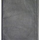 SOFT LEATHER PASSPORT COVER HOLDER WALLET PLAIN BLACK