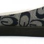 LADIES WOMENS BLACK AND SILVER MULE SLIP ON FLAT OFFICE SHOE SIZE 4 / 37 *NEW*