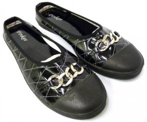 LADIES WOMENS BLACK MULE SLIP ON FLAT OFFICE SHOE SIZE 6 / 39 *NEW*