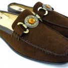 LADIES WOMENS BROWN AMULET MULE SLIP ON FLAT OFFICE SHOE SIZE 3.5 / 36 *NEW*