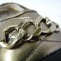 LADIES WOMENS SILVER + GOLD MULE SLIP ON FLAT OFFICE SHOE SIZE 6 / 39 *NEW*