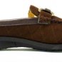 LADIES WOMENS BROWN AMULET MULE SLIP ON FLAT OFFICE SHOE SIZE 4 / 37 *NEW*