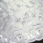 WHITE EMBROIDERED SATIN CHRISTENING FABRIC MATERIAL