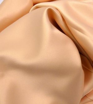 DUCHESS SATIN PEACH BRIDAL DRESS FABRIC MATERIAL