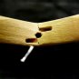 BEECH WOODEN COAT HANGER SUIT TROUSER METAL BAR CLIP SQ